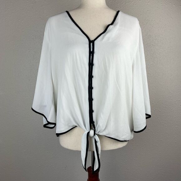 Vince Camuto Button Down Blouse Top Size XL EUC - Picture 1 of 6
